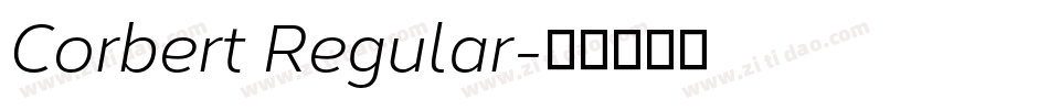 Corbert Regular字体转换
